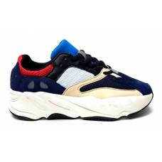 Кроссовки Adidas Yeezy Boost 700 (Изики кроссовки) Resin WAVE RUNNER (NAVY RED CREAM)