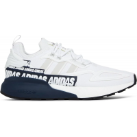Кроссовки Adidas ZX 2K Boost Bold Logo Graphic White Navy